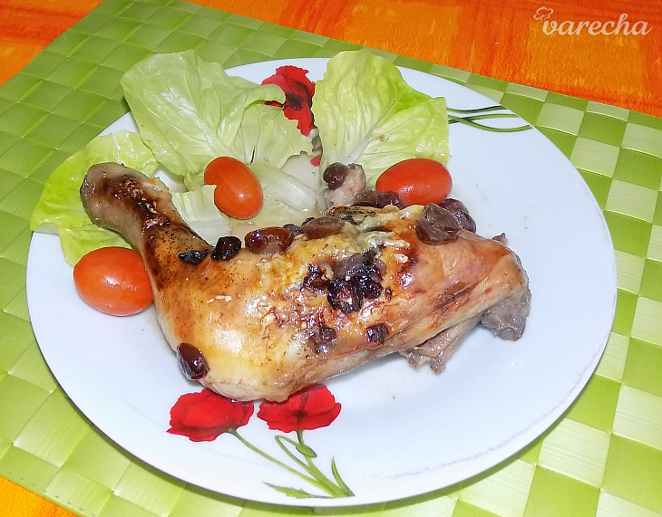 Pečené kuracie stehná s brusnicami (fotorecept)