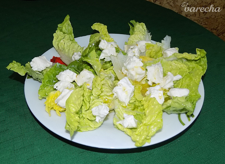 Zelený šalát so syrom (fotorecept)