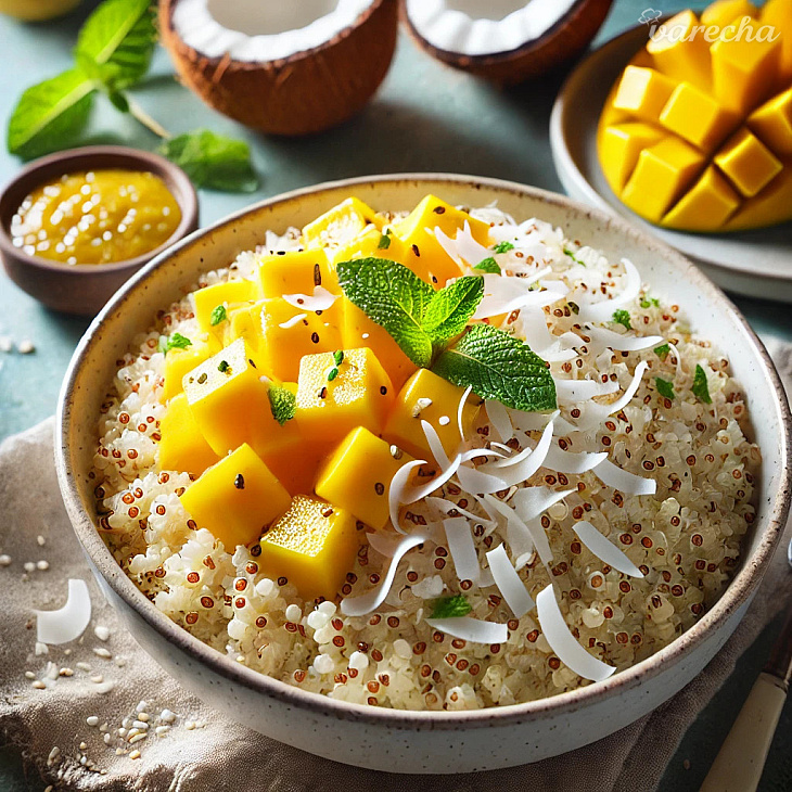 Quinoa s kokosom a mangom