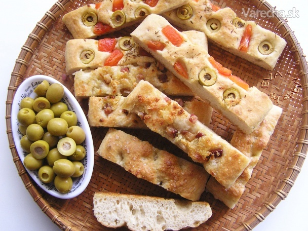 Focaccia - talianska chlebová placka (fotorecept)