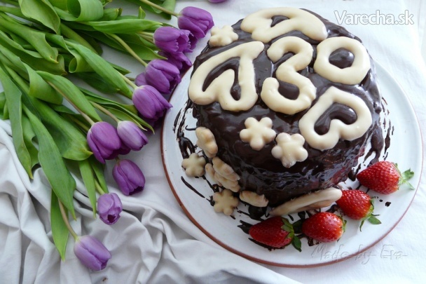 Torta čokoládovo-tvarohovo-jahodová (fotopostup)