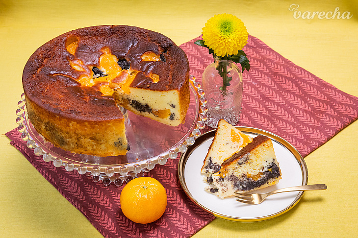 Tvarohovo-makový koláč s mandarínkami (videorecept)