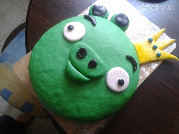 Torta prasiatka z Angry Birds (fotorecept)