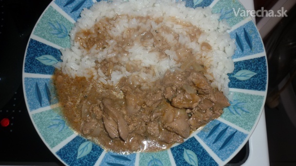 Kuracia pečeň s ryžou ( fotorecept)