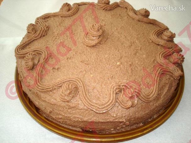 Torta s kakaovým krémom a tvarohom bez mlieka