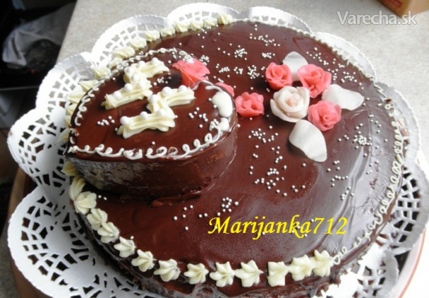 Orechovo - čokoládová torta (fotorecept)