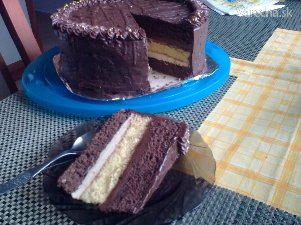 Čokoládovo-vanilková torta (fotorecept)