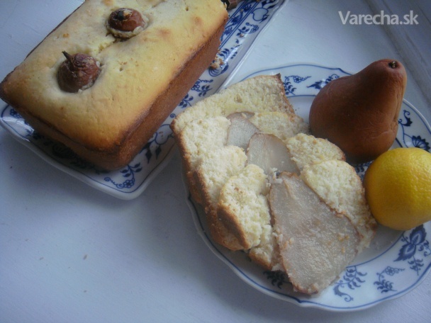 Hrušky v citrónovo-kokosovom chlebíku (fotorecept)