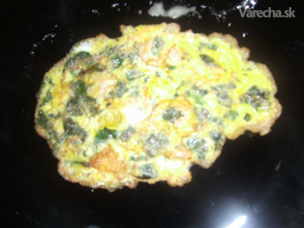 Špenátovo - krevetová omeleta