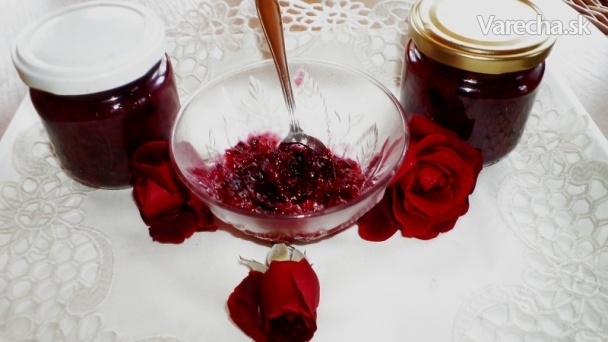 Džem z ružových lupeňov s levanduľou (fotorecept)
