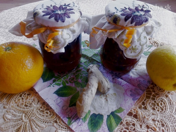 Grepovo-pomarančový džem s ďumbierom (fotorecept)