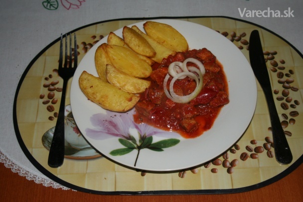 Bravčové mäso s paradajkovým pyré (fotorecept)