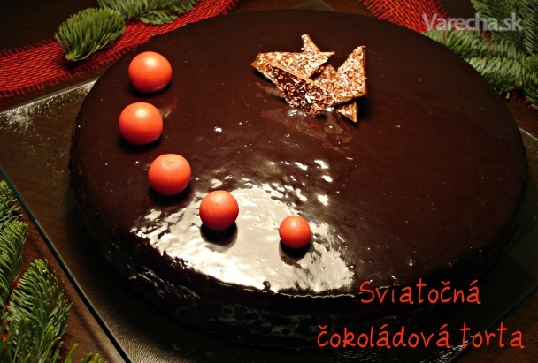 Sviatočná čokoládová torta (fotorecept)