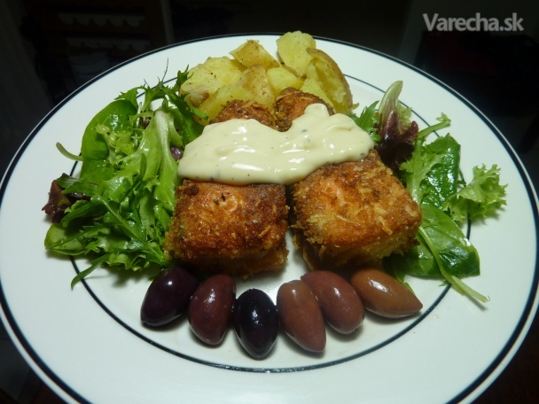 Vyprážaný losos  s aioli