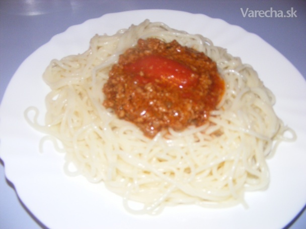 Špagety s mletým mäskom z bio jahňacinky