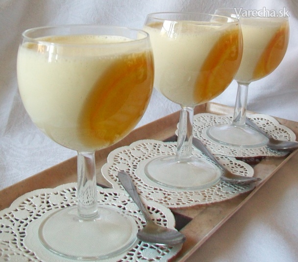 Vanilková panna cotta s pomarančovým želé (fotorecept)