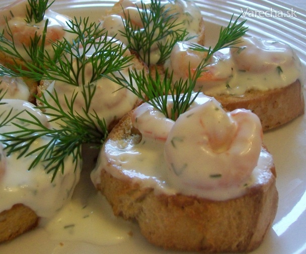 Krevety s mini hriankami - mňamkové (fotorecept)