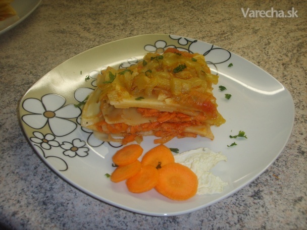 Mrkvové vege lasagne (fotorecept)