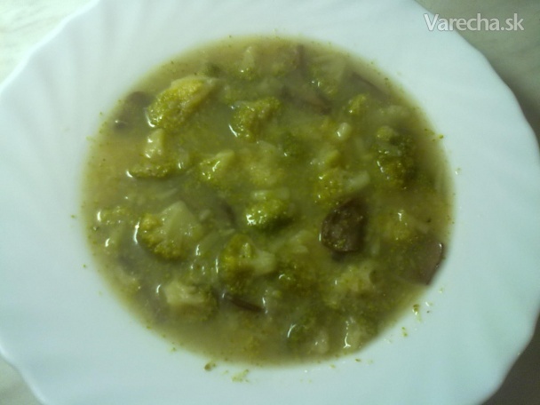 Brokolicová polievka s hubami (fotorecept)