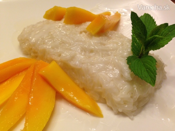 Sticky rice s mangom (fotorecept)
