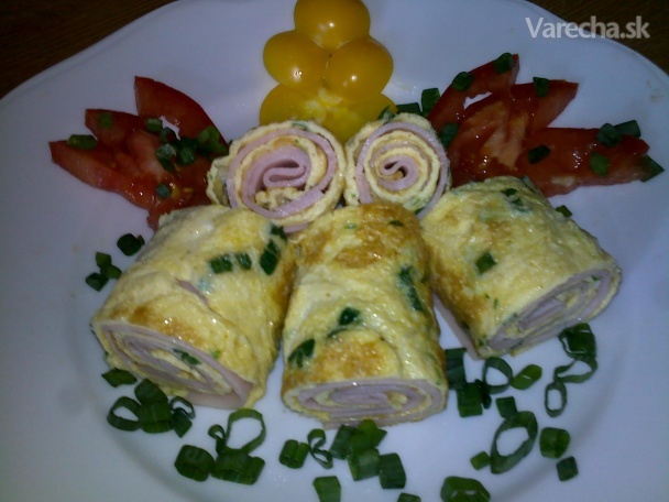 Roládička z omelety a šunky, aj pre deti(fotorecept)