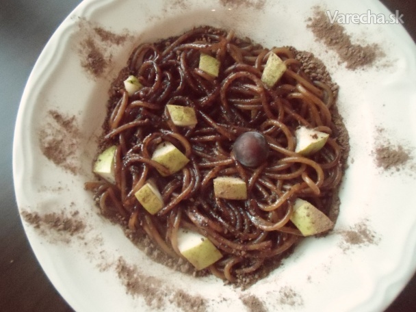 Čokoládovo-hruškové špagety(fotorecept)