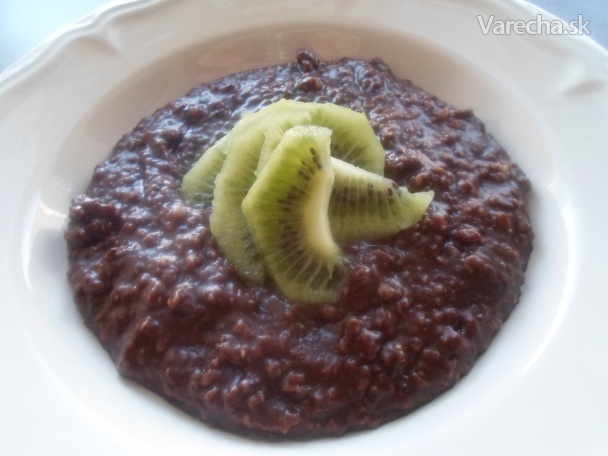 Kiwi čokoládový porridge(fotorecept)
