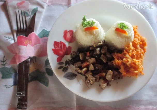 Rizoto alebo ryžové kopčeky s tofu a šampiňónami (fotorecept)