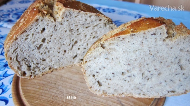Kváskový chlieb pšenično - ražný s celozrnnou múkou (fotorecept)
