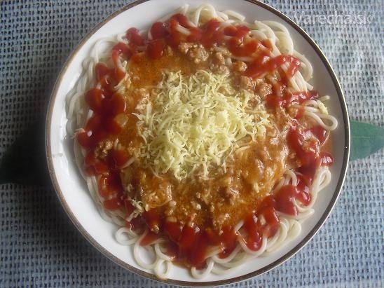 Špagety s mletým mäsom (fotorecept)