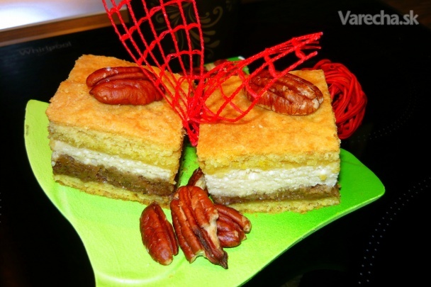 Tvarohovo-orechový koláč (fotorecept)