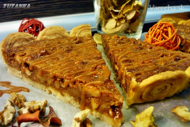 Orechovo-karamelový koláč (fotorecept)