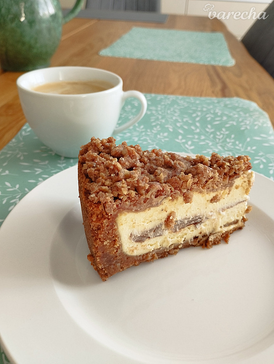 Jablkový cheesecake so škoricovou mrveničkou (fotorecept)