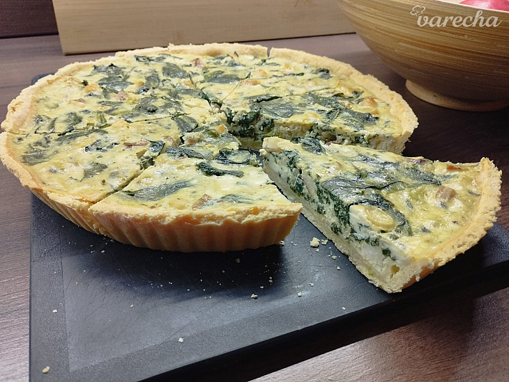 Špenátový quiche s nivou