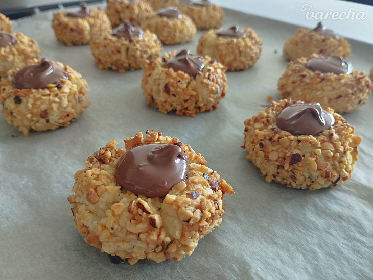 Lieskovo-orieškové sušienky s Nutellou