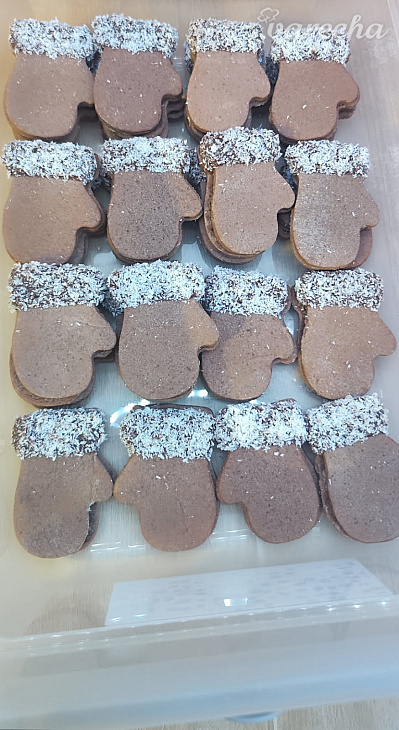 Kakaové rukavičky s kokosovým krémom