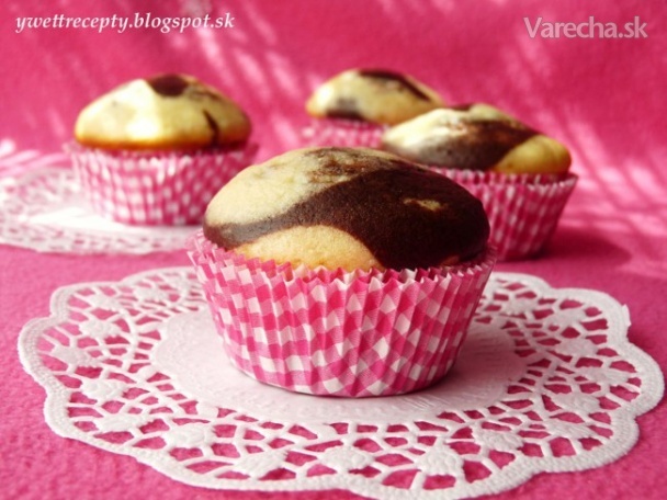 Mramorové muffiny s čokoládou (fotorecept)