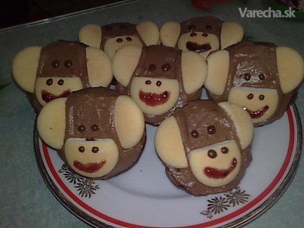 Opice z čokoládových muffínov