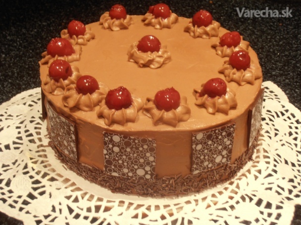 Čokoládovo-višňová torta (fotorecept)