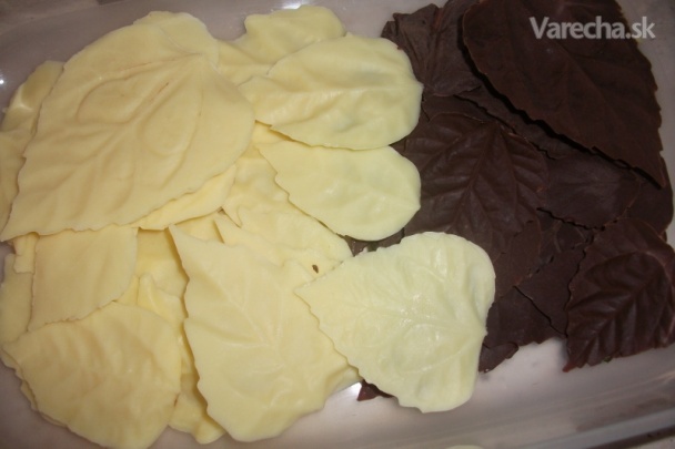 Čokoládové listy na tortu (fotorecept)