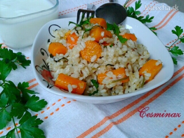 Recept - Mrkvová ryža s bylinkami 