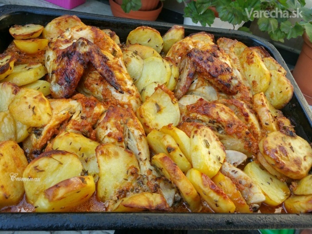 Horčicové kura na rascových zemiakoch (fotorecept)