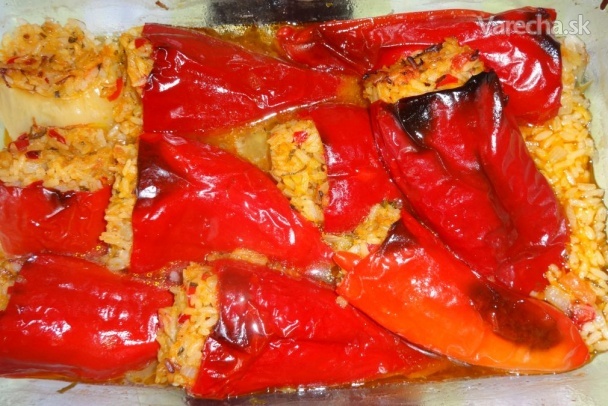 Pečená plnená paprika - pôstna (fotorecept)
