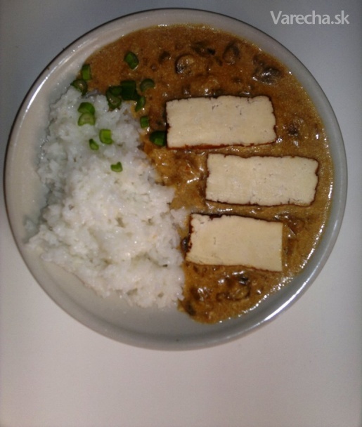 Ryža s tofu a hríbami na smotane