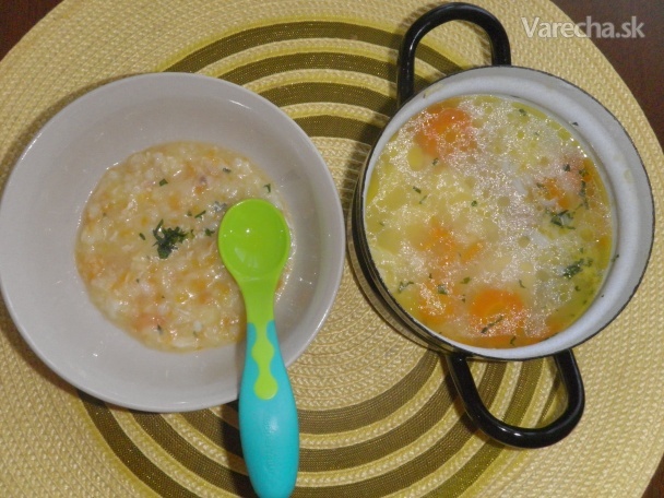 Dojčenská mäsovo-zeleninová polievočka s ryžou 4-6 mes