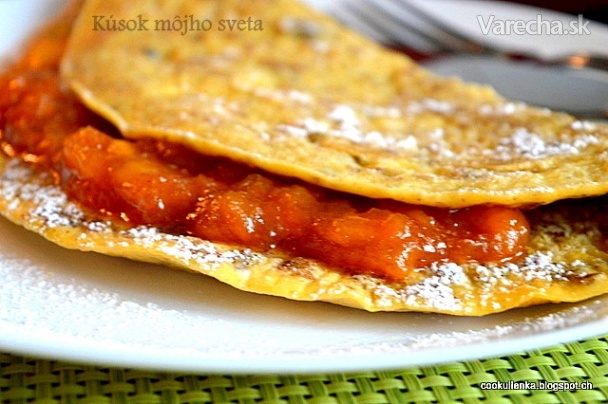 Sladká omeleta s vločkami (fotorecept)