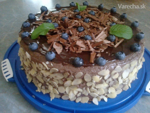 Čokoládovo-čučoriedková torta (fotorecept)