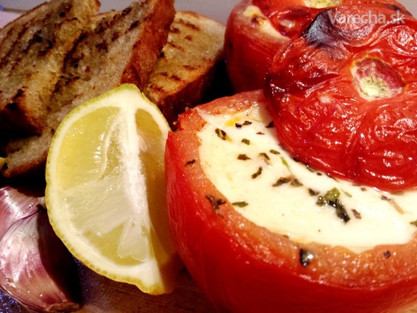 Pečené plnené paradajky (fotorecept)