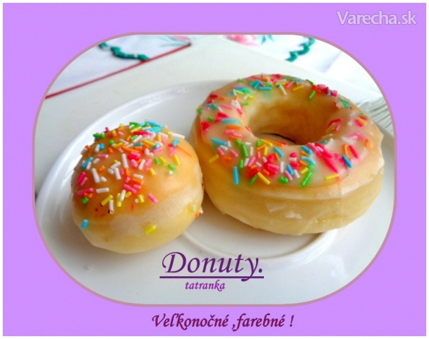 Farebné veľkonočné donuty (fotorecept)