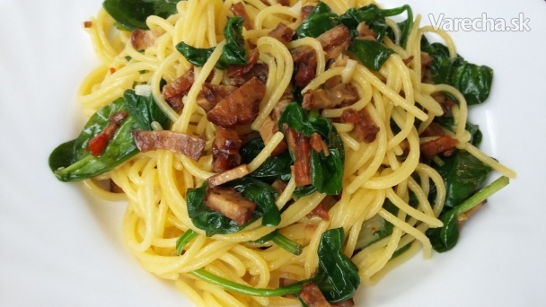 Kukuričné špagety na spôsob aglio olio